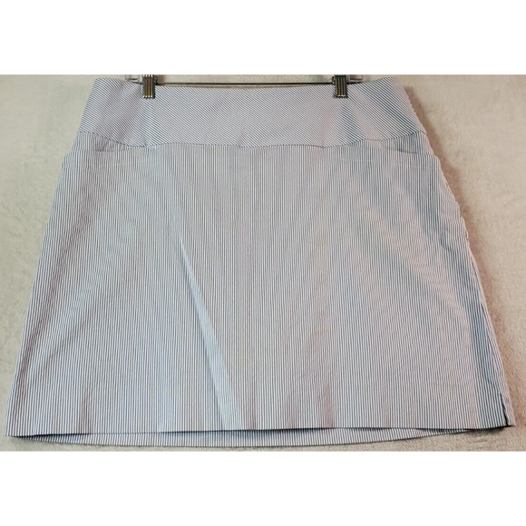 S.C. &‎ CO. Athletic Skort Womens XL Gray Striped Pockets Elastic Waist Vent EUC - Picture 1 of 6